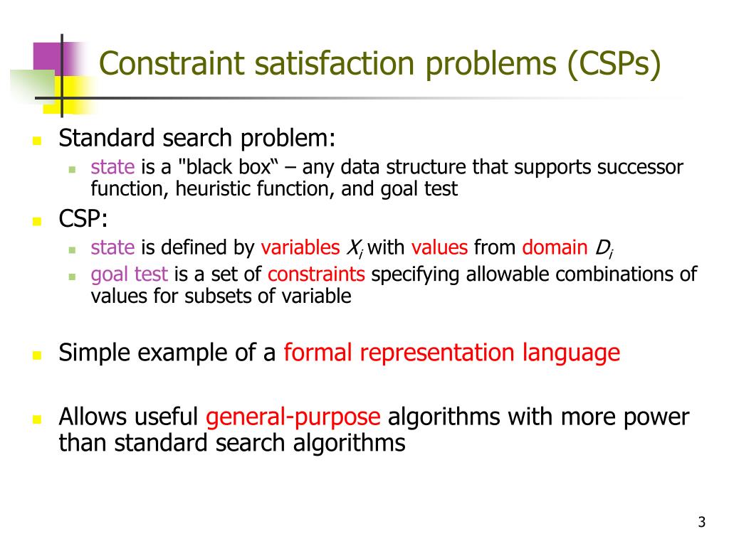 PPT Constraint Satisfaction Problems PowerPoint Presentation, free