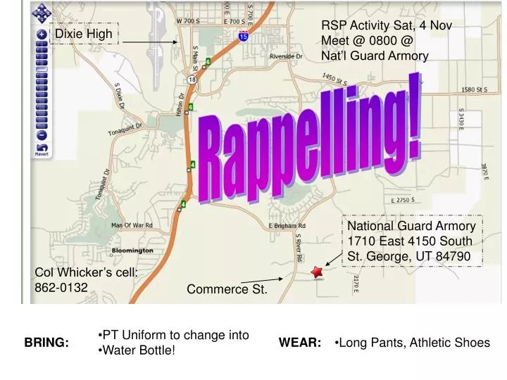 PPT National Guard Armory 1710 East 4150 South St. UT 84790