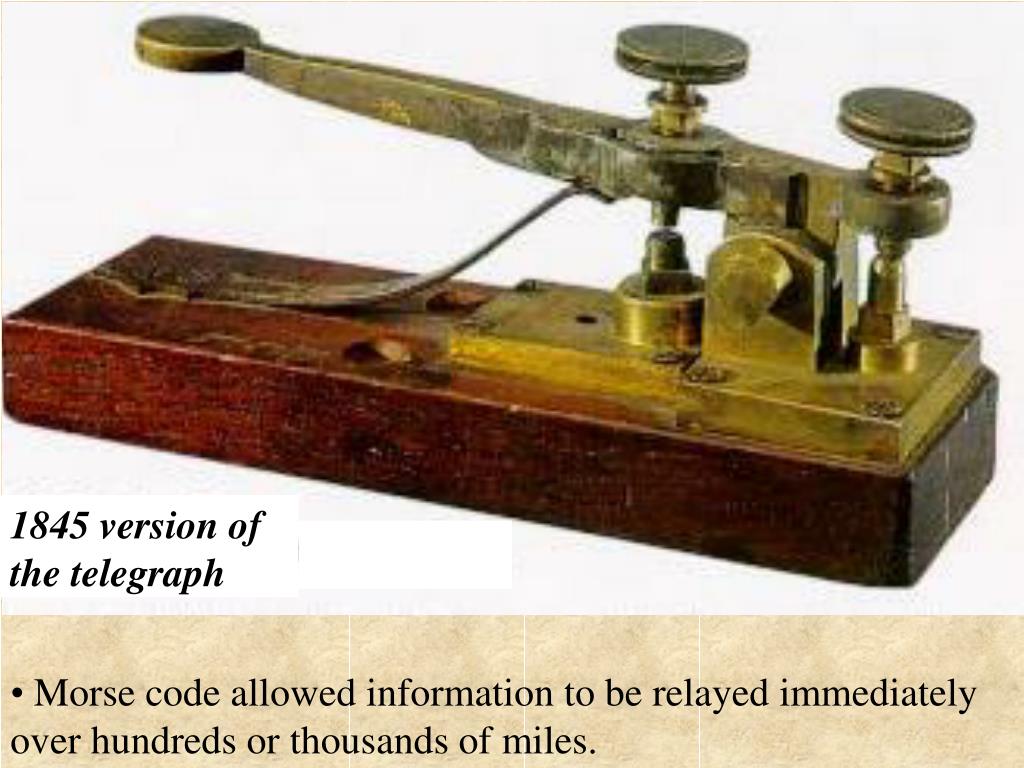 PPT The telegraph was invented by Samuel Morse in 1844. PowerPoint
