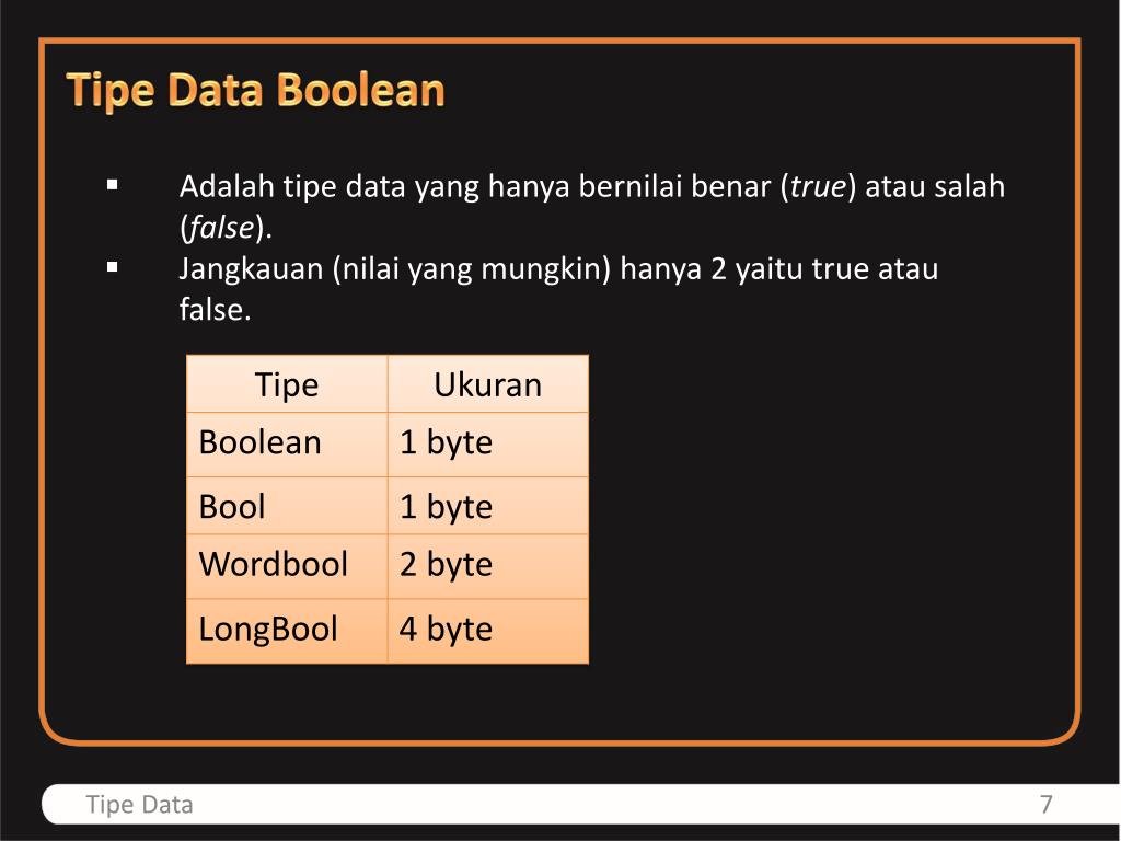 PPT Tipe Data PowerPoint Presentation, free download