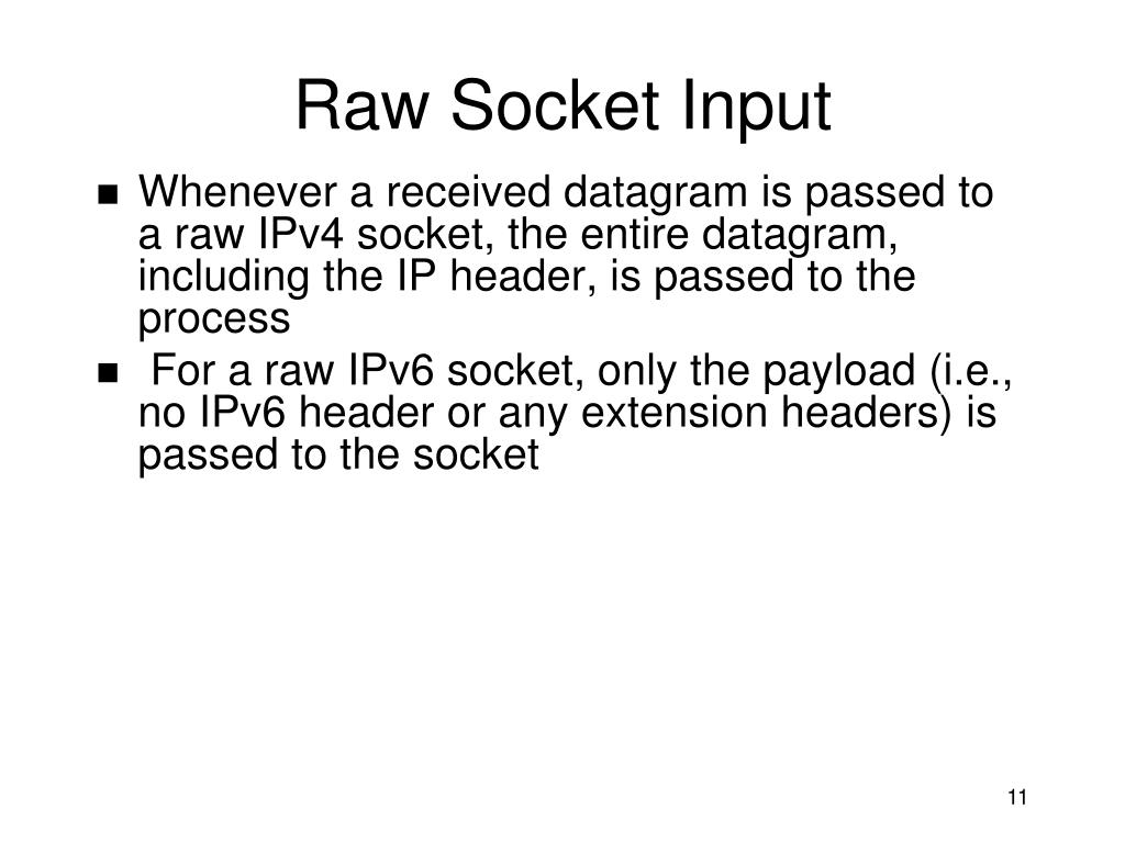 PPT Raw Sockets PowerPoint Presentation, free download ID5712646
