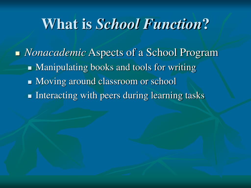 PPT School Function Assessment PowerPoint Presentation, free download