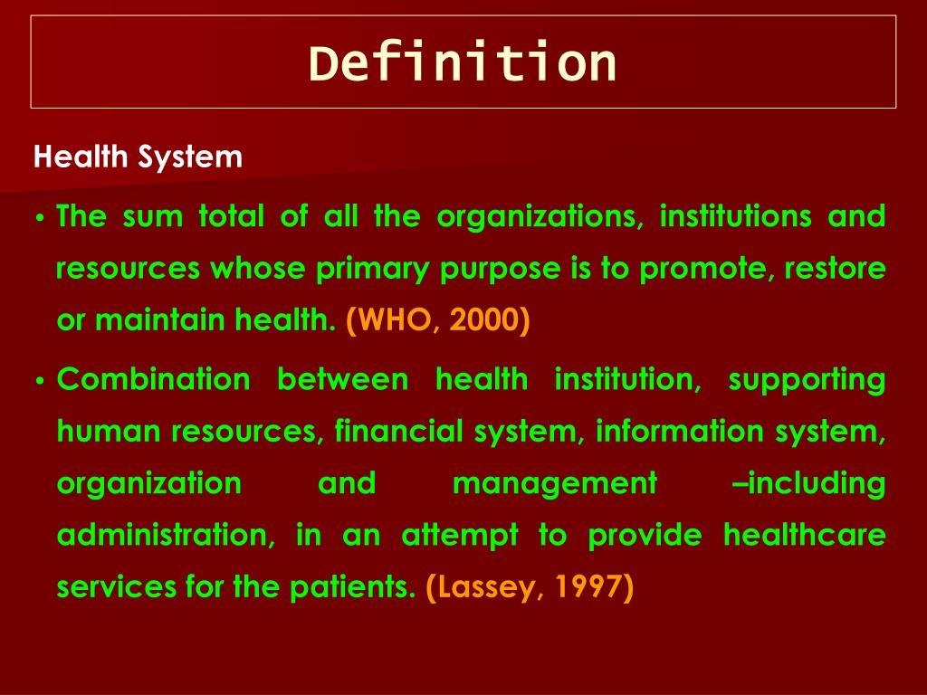 PPT HEALTH SYSTEM PowerPoint Presentation, free download ID5715643