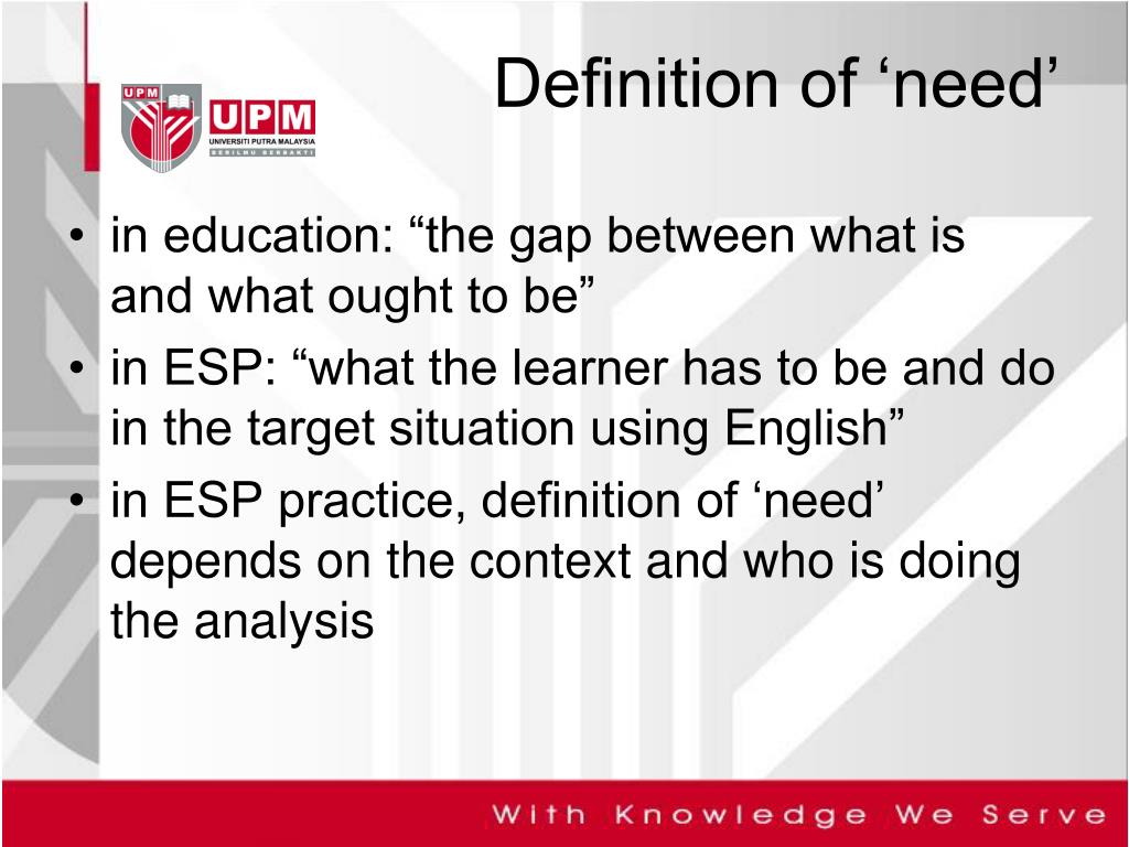 PPT UNIT 2 LEARNER NEEDS ANALYSIS PowerPoint