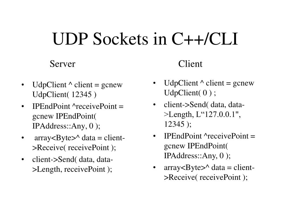 PPT Socket programming with UDP PowerPoint Presentation, free