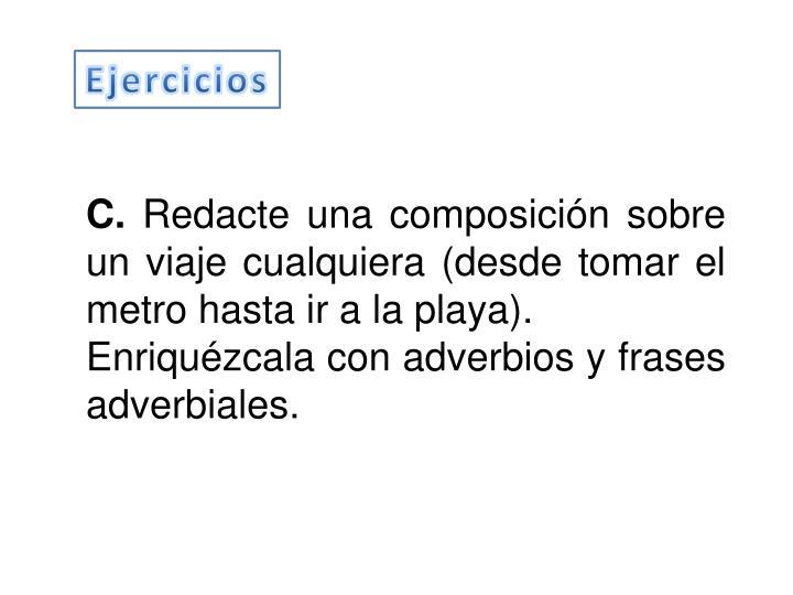 PPT Los adverbios y las frases adverbiales PowerPoint