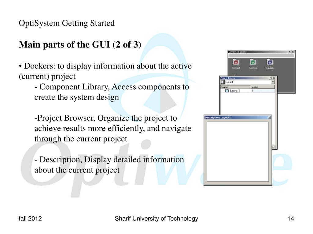 PPT OptiSystem Getting Started Optical Communication System Design