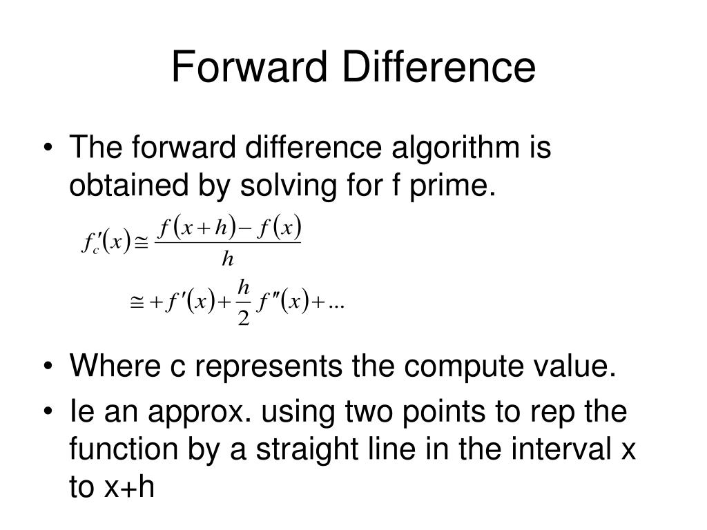 PPT Numerical Differentiation PowerPoint Presentation, free download