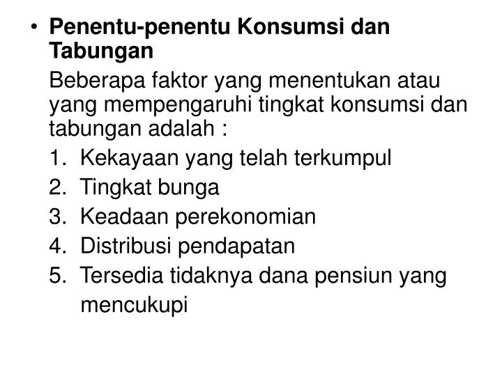 PPT KONSUMSI DAN TABUNGAN PowerPoint Presentation ID5728830