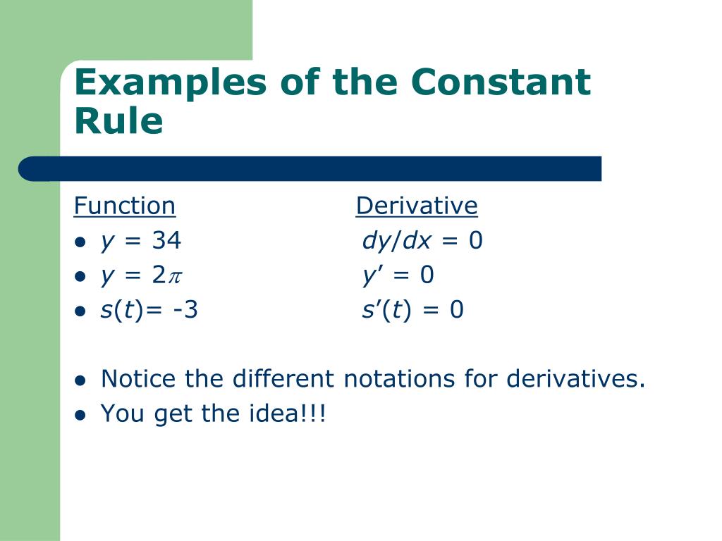 PPT Section 22 Basic Differentiation Rules and Rates