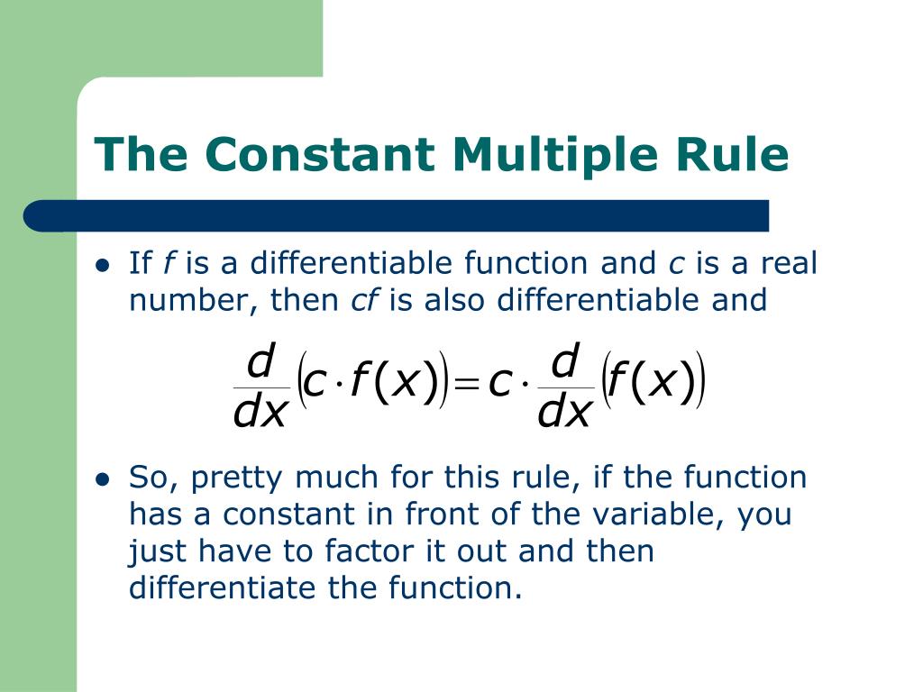 PPT Section 22 Basic Differentiation Rules and Rates