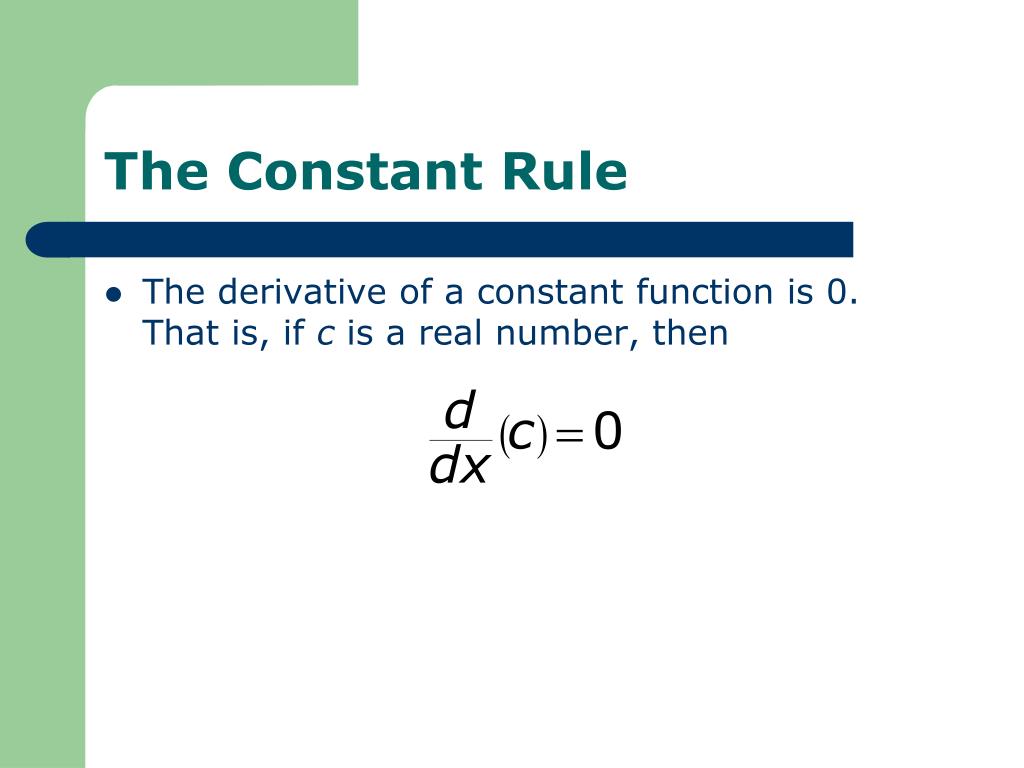PPT Section 22 Basic Differentiation Rules and Rates
