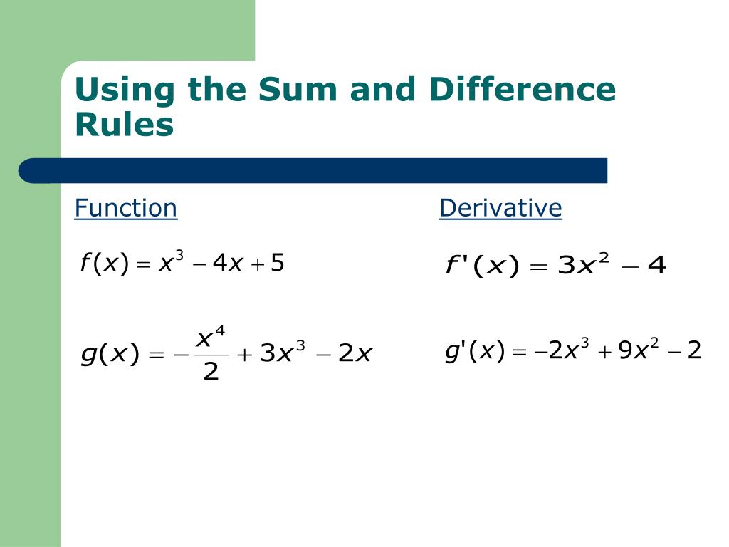 PPT Section 22 Basic Differentiation Rules and Rates of Change