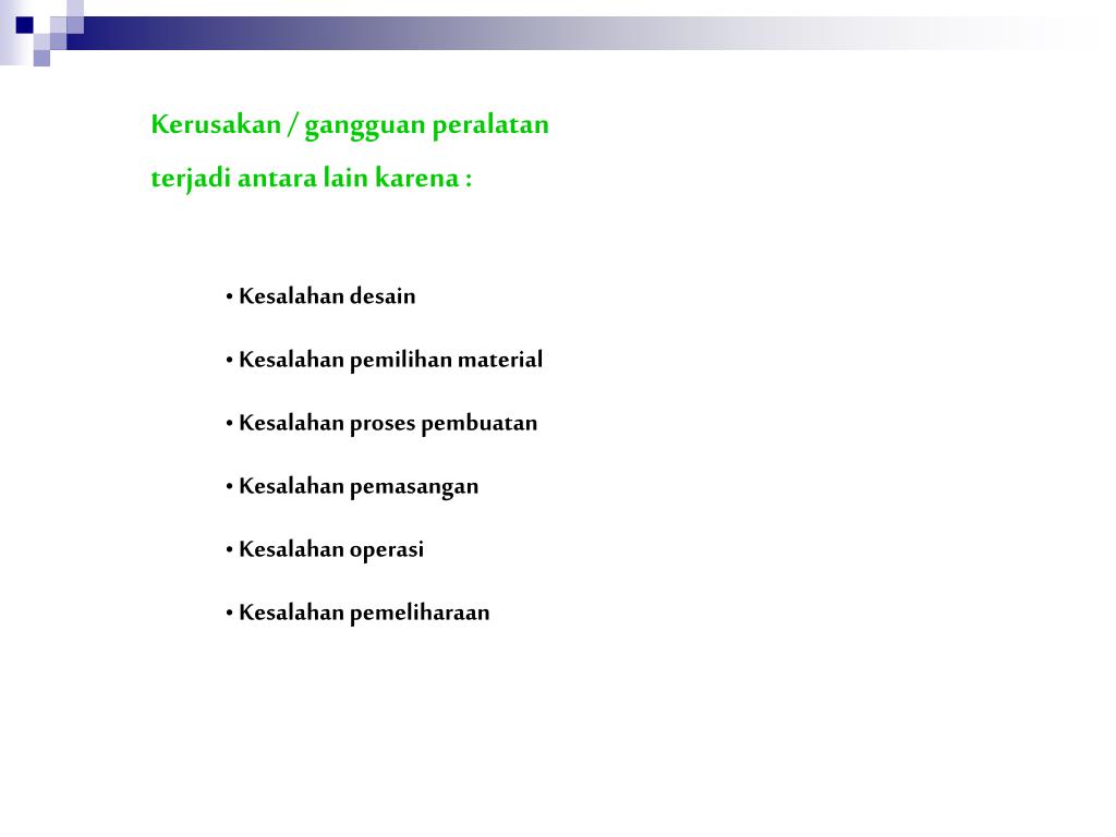 PPT MANAGEMEN PEMELIHARAAN PowerPoint Presentation, free download ID5736989