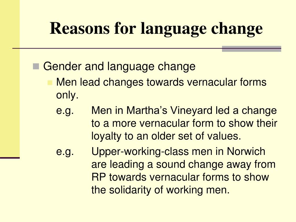 PPT Sociolinguistics Chapter 9 Language Change PowerPoint