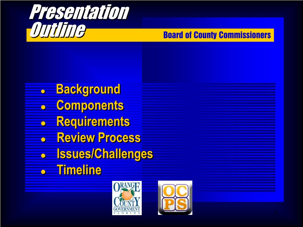 PPT ORANGE COUNTY BCC, ORANGE COUNTY, FLORIDA ORANGE COUNTY BCC