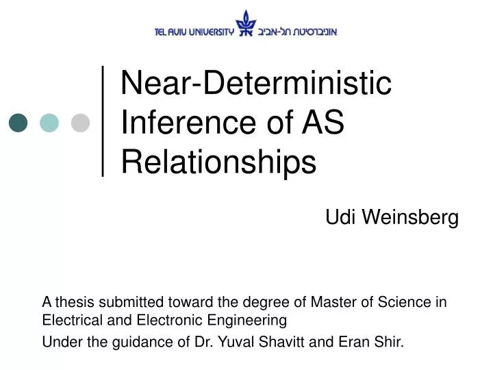 PPT NearDeterministic Inference of AS Relationships PowerPoint