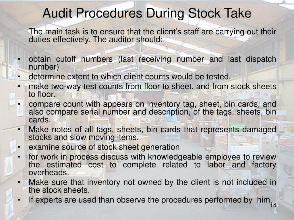 PPT on Stock in Trade Physical Stock Taking & Valuation