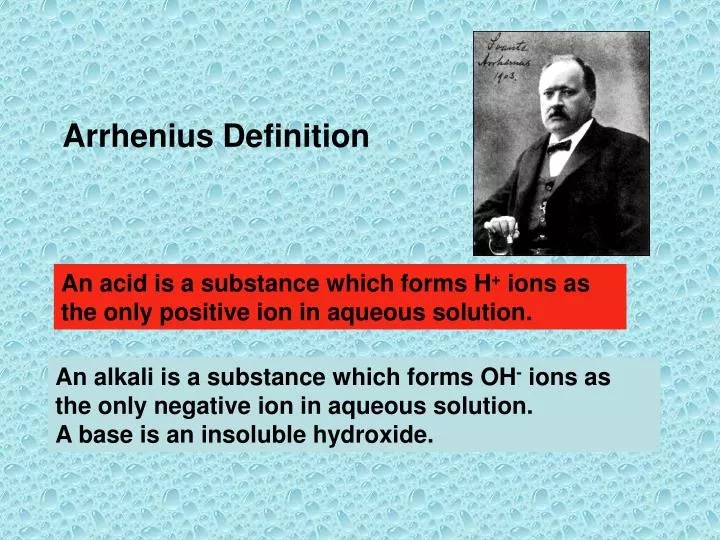 PPT Arrhenius Definition PowerPoint Presentation, free download ID