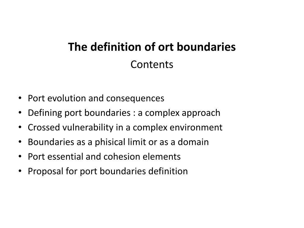 PPT Port constitutive elements & boundaries Trafi seminar Helsinki