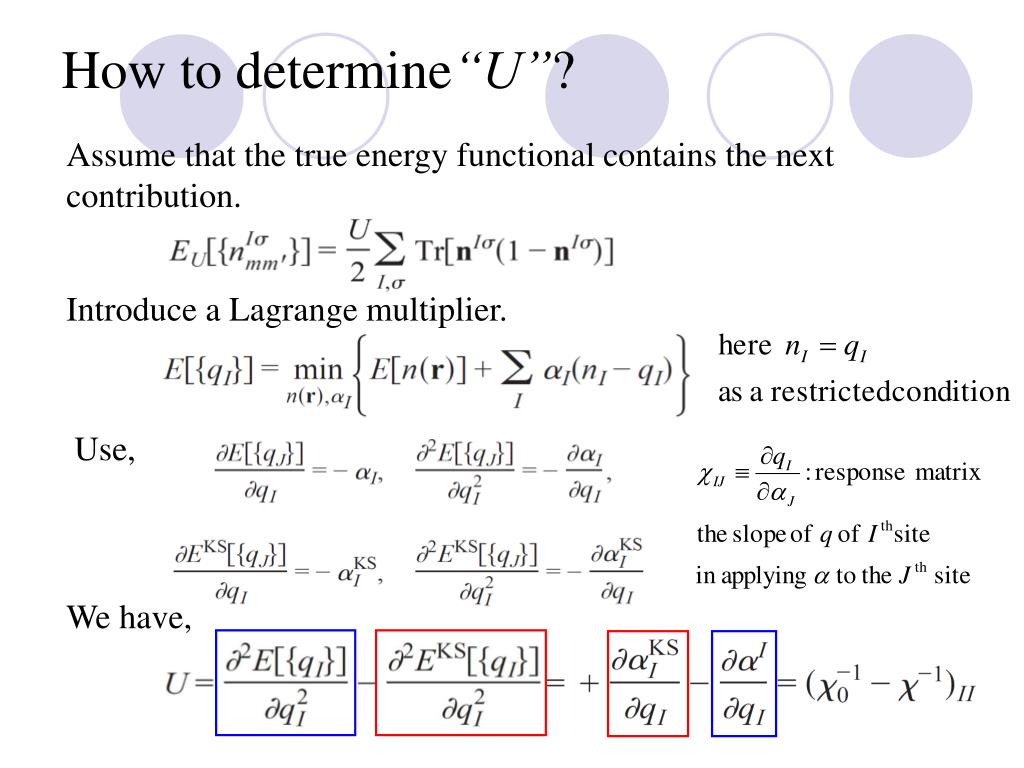 PPT How to determine the Hubbard U in materials containing transition