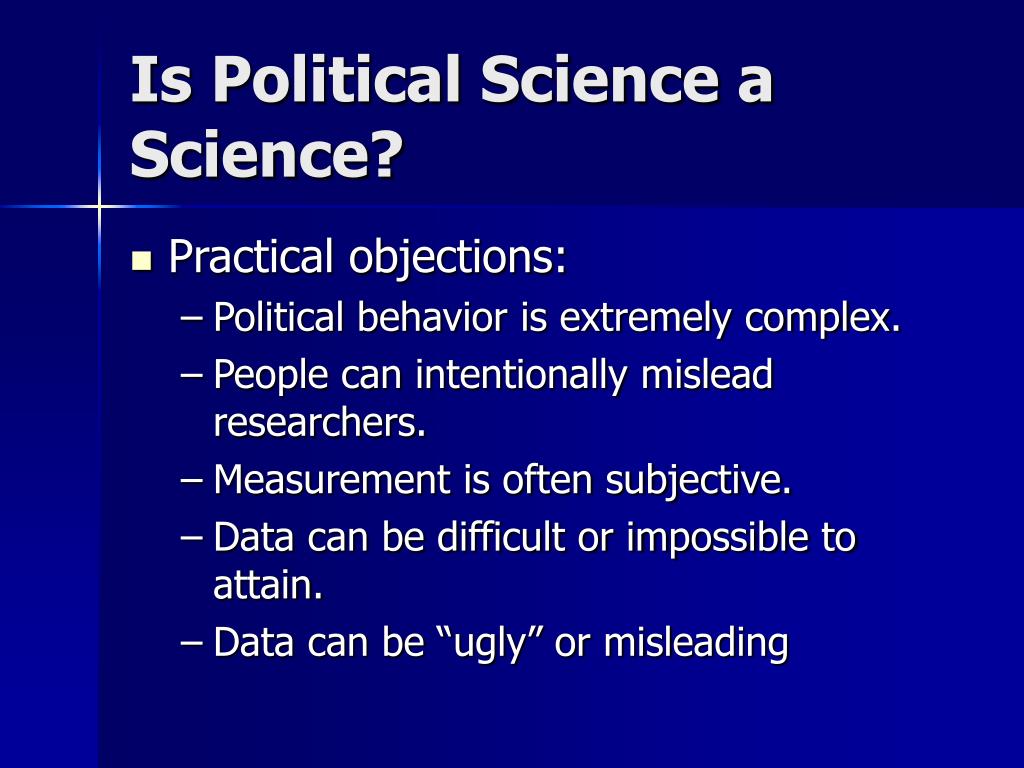 PPT The Scientific Study of Politics (POL 51) PowerPoint