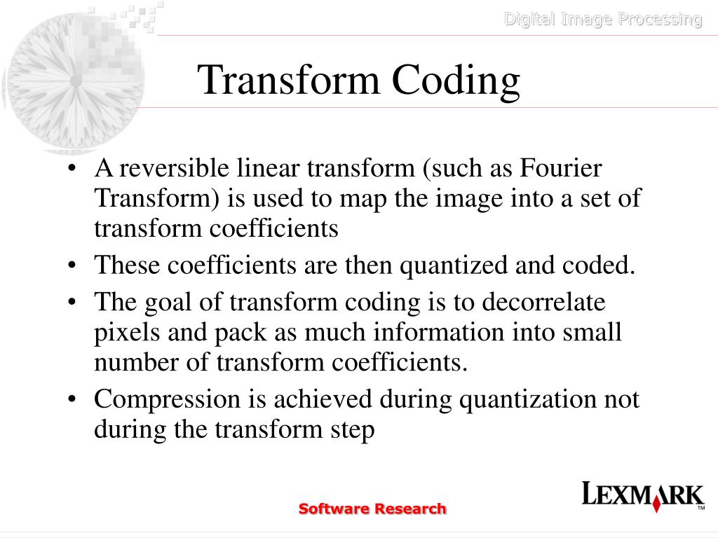 Block Transform Coding In Digital Image Processing classicstrust