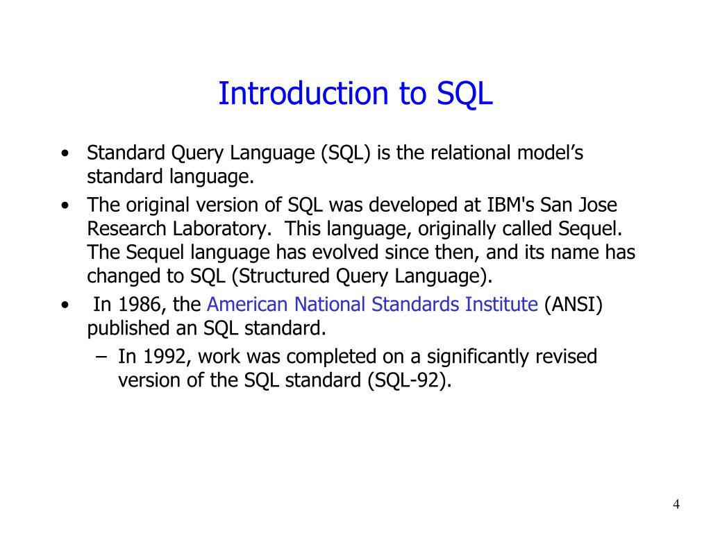 PPT Introduction to SQL PowerPoint Presentation, free download ID