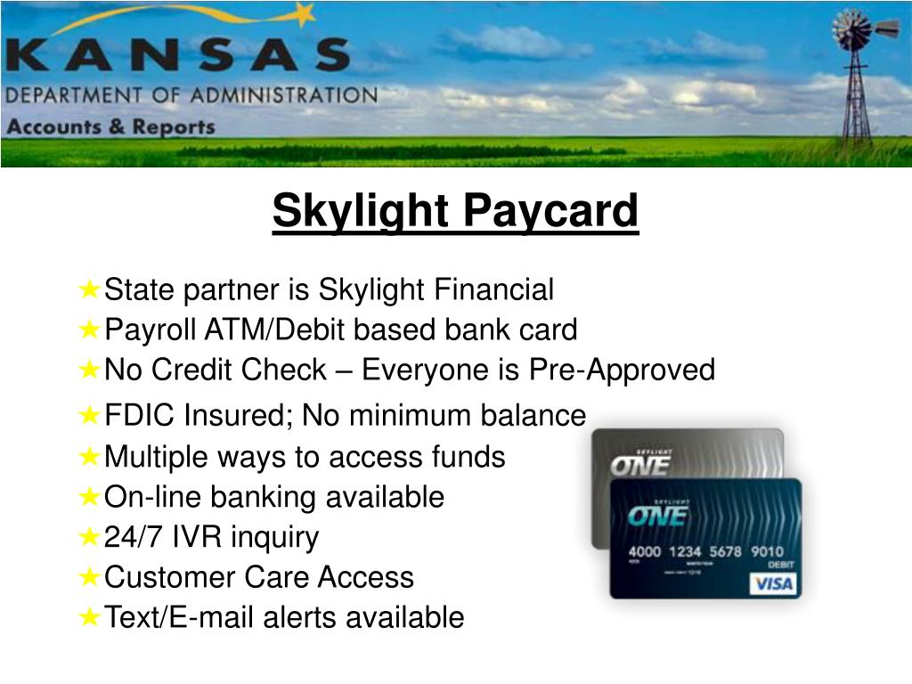 PPT State of Kansas Electronic Payroll Options Informational Meeting