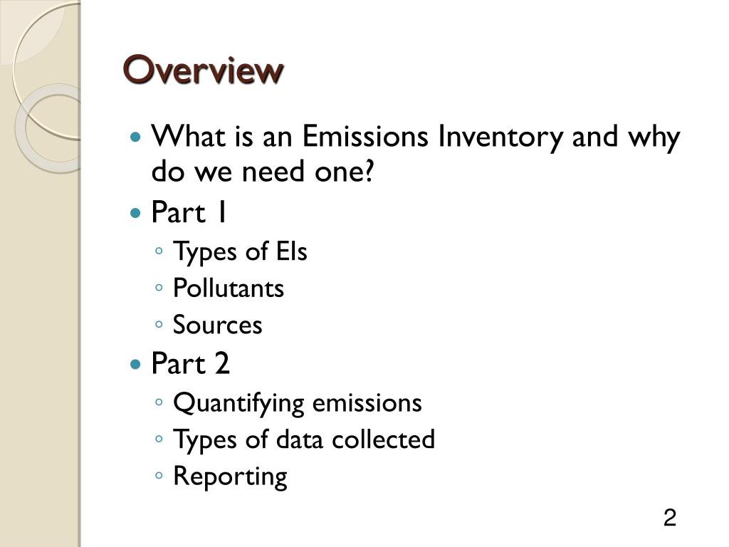 PPT Emissions Inventory OverviewPart 1 PowerPoint Presentation, free
