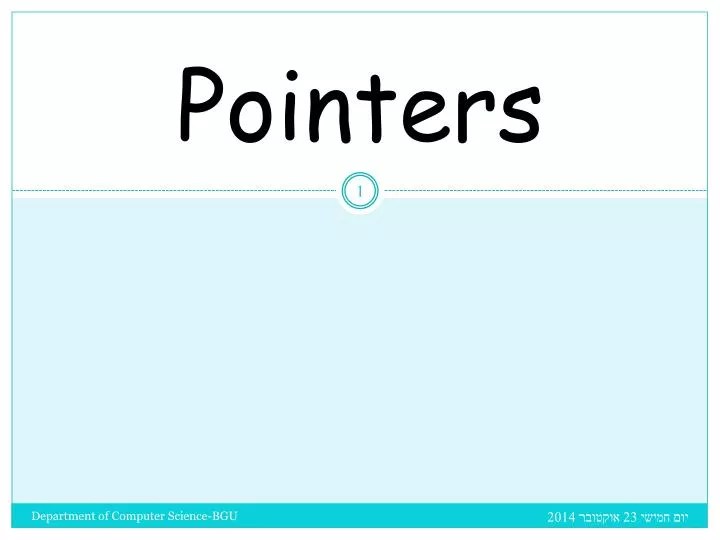PPT Pointers PowerPoint Presentation, free download ID5758315