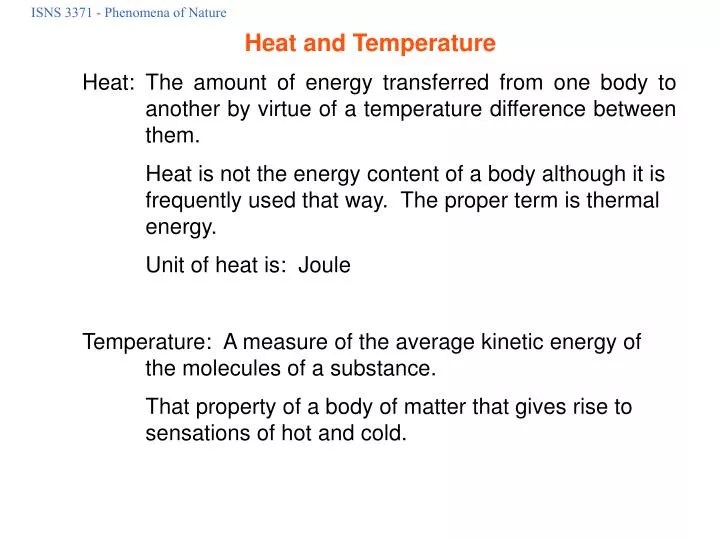 PPT Heat and Temperature PowerPoint Presentation, free