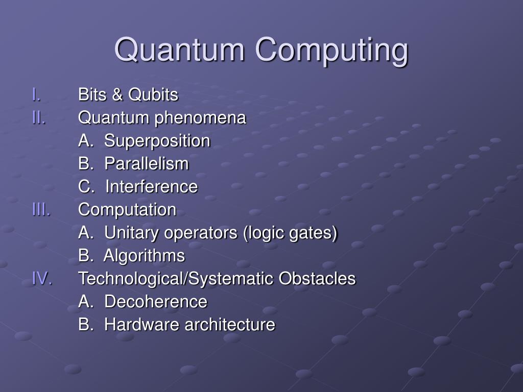 PPT Quantum Computing PowerPoint Presentation, free download ID5760268