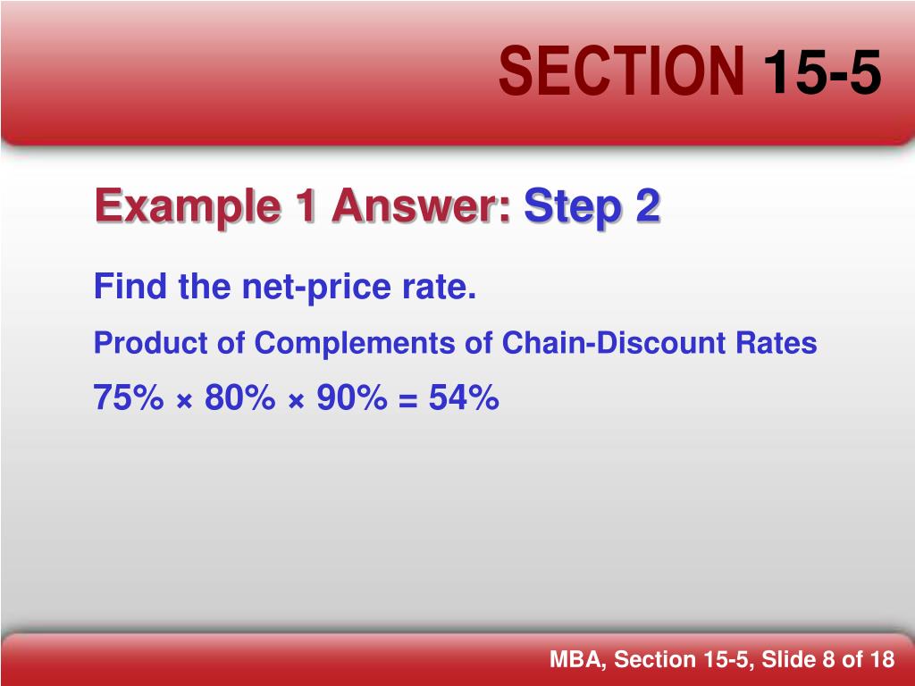 PPT Chain Discounts— Complement Method PowerPoint Presentation, free