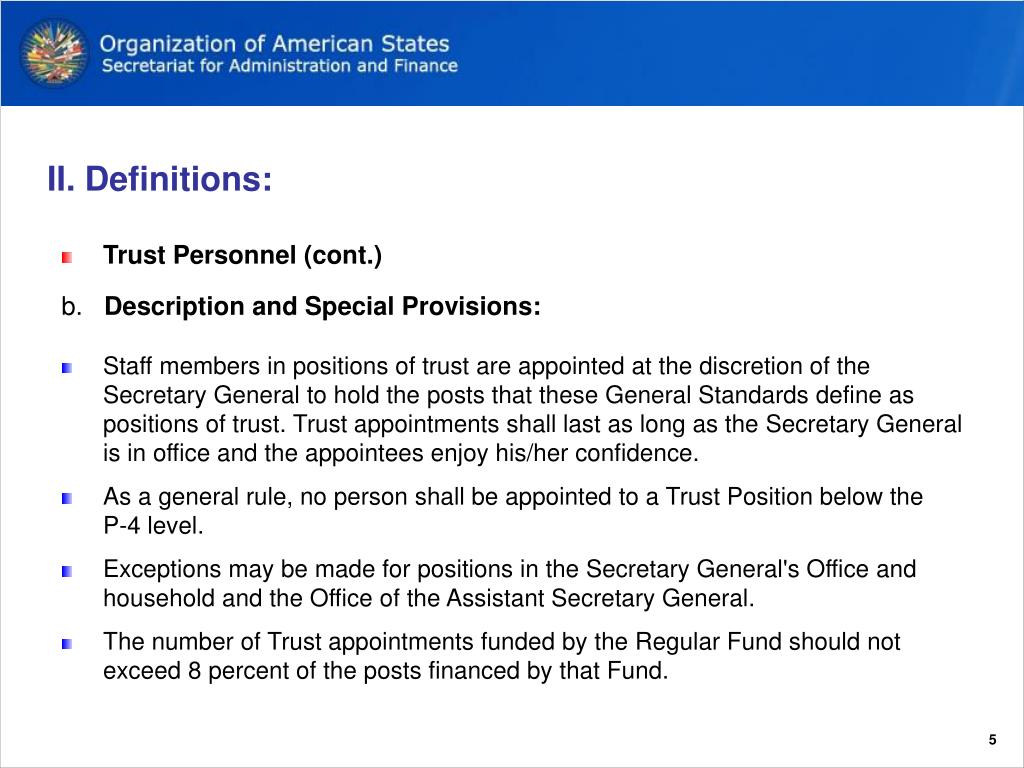 PPT Trust Positions Policy and PowerPoint