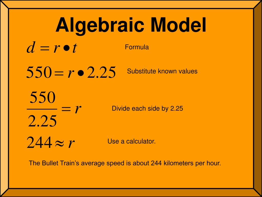 PPT 1.5 Problem Solving Using Algebraic Models PowerPoint