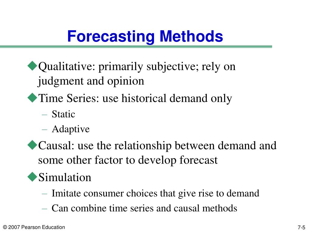 PPT Chapter 7 Demand Forecasting in a Supply Chain PowerPoint
