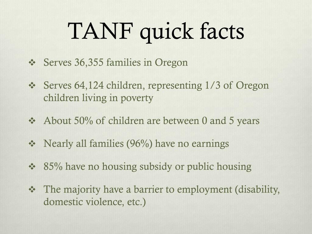 PPT Oregon TANF Alliance Strengthening Families, Protecting Children