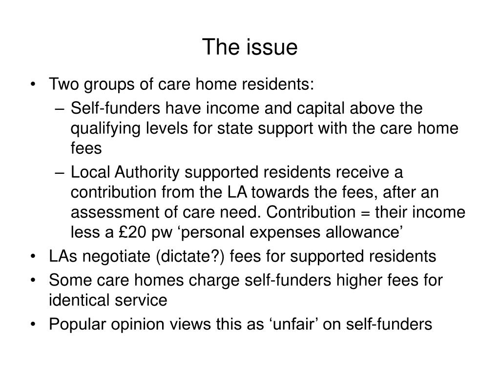 PPT Price discrimination in the UK care home market does it exist