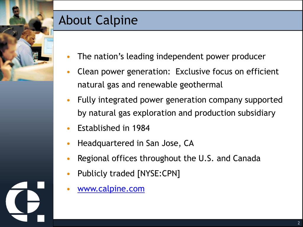 PPT Calpine Corporation PowerPoint Presentation, free download ID