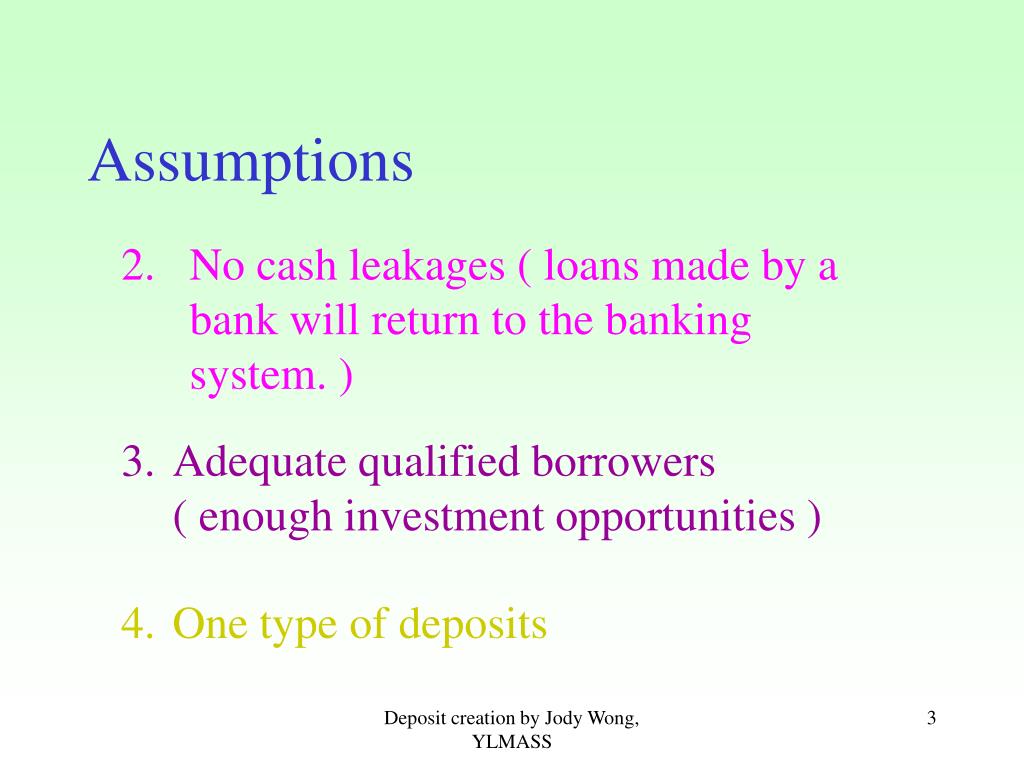 PPT Process of Multiple Deposit Creation in a Fractional