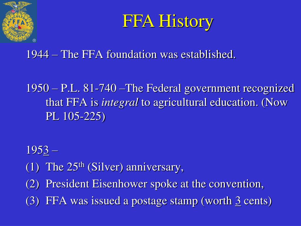 PPT FFA History PowerPoint Presentation, free download ID5765610