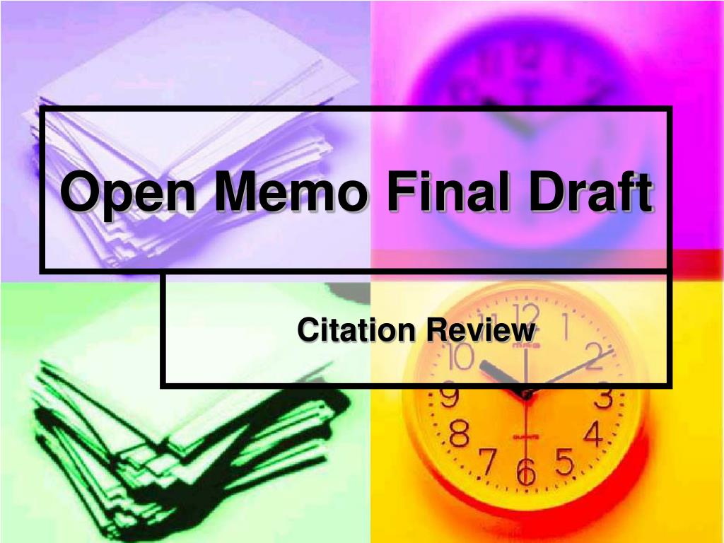 PPT Open Memo Final Draft PowerPoint Presentation, free download ID