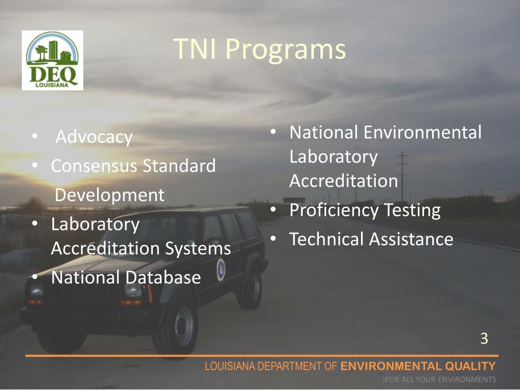 PPT Louisiana Environmental Laboratory Accreditation Program (LELAP) PowerPoint Presentation