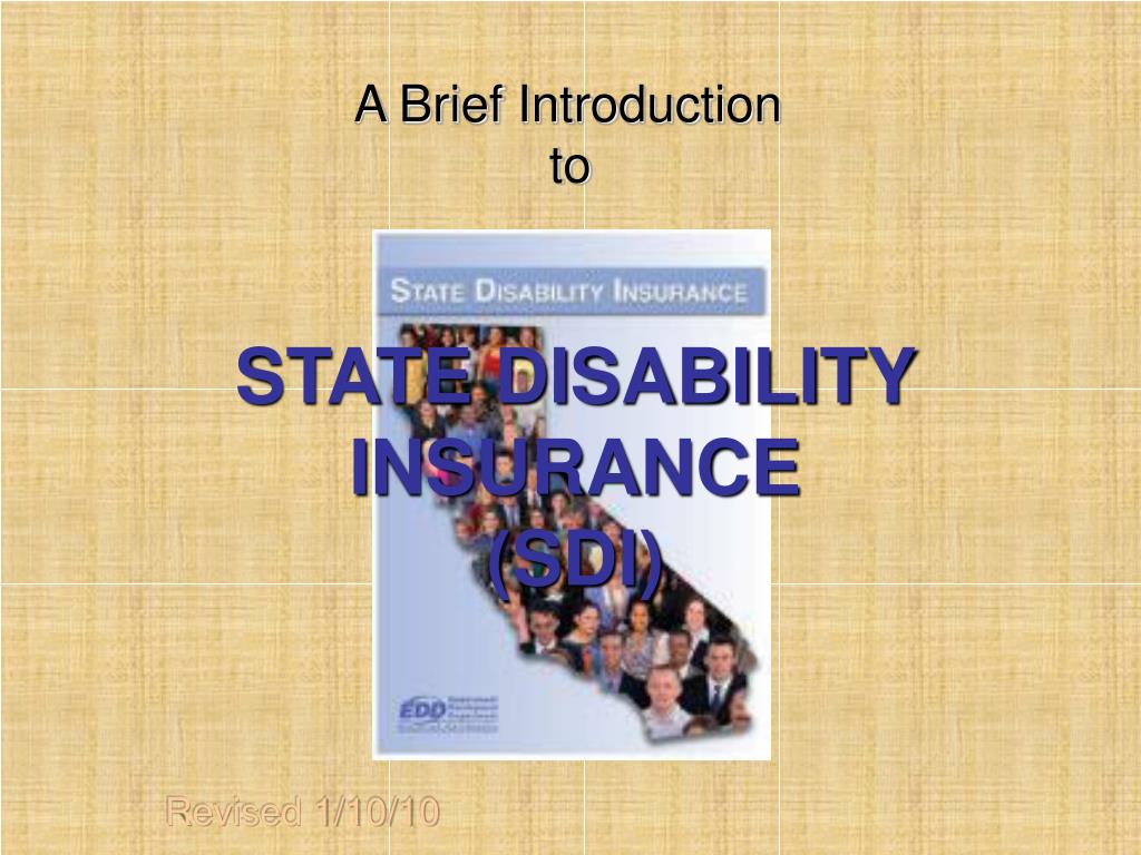 PPT STATE DISABILITY INSURANCE (SDI) PowerPoint Presentation, free