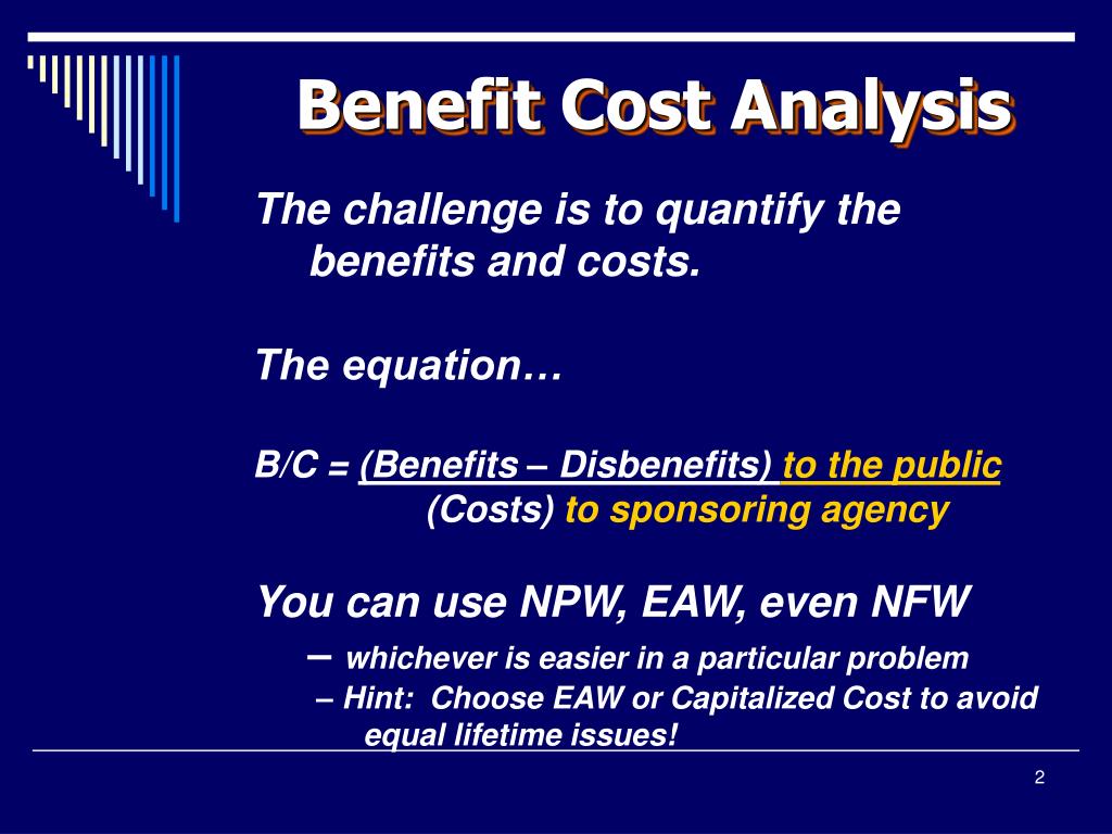 PPT Benefit Cost Analysis PowerPoint Presentation, free download ID
