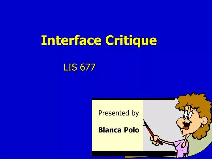 PPT Interface Critique PowerPoint Presentation, free download ID