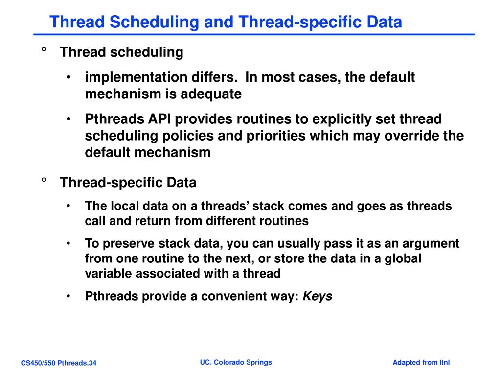 PPT CS450/550 Operating Systems Lecture 2A POSIX Threads Programming