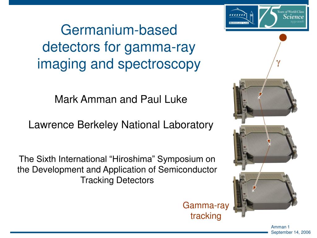 PPT Germaniumbased detectors for gammaray imaging and spectroscopy
