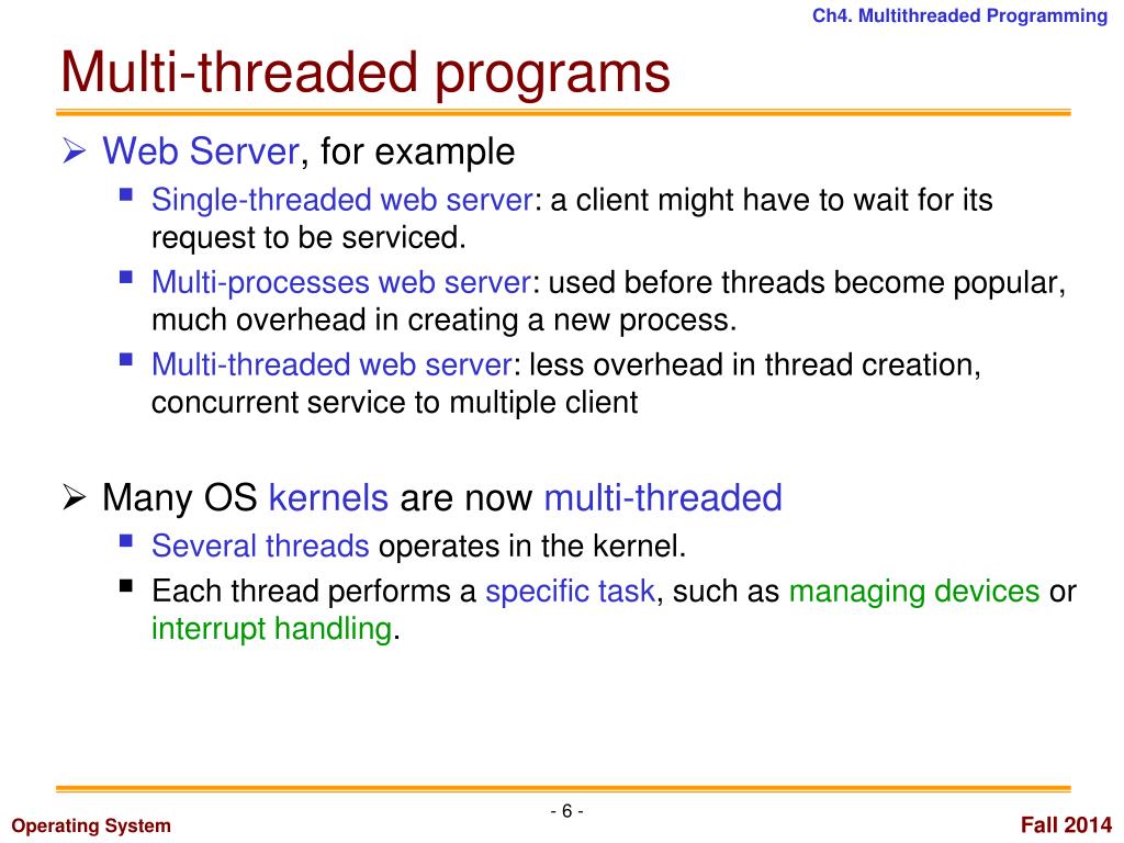 PPT Chapter 4 Multithreaded Programming PowerPoint Presentation
